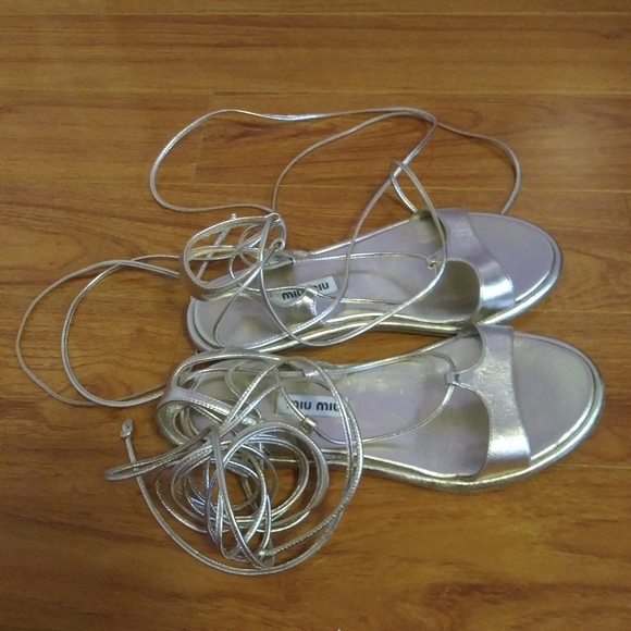 *HOST PICK* Miu Miu Lace-Up Gladiator Sandals, 5 - Picture 2 of 8